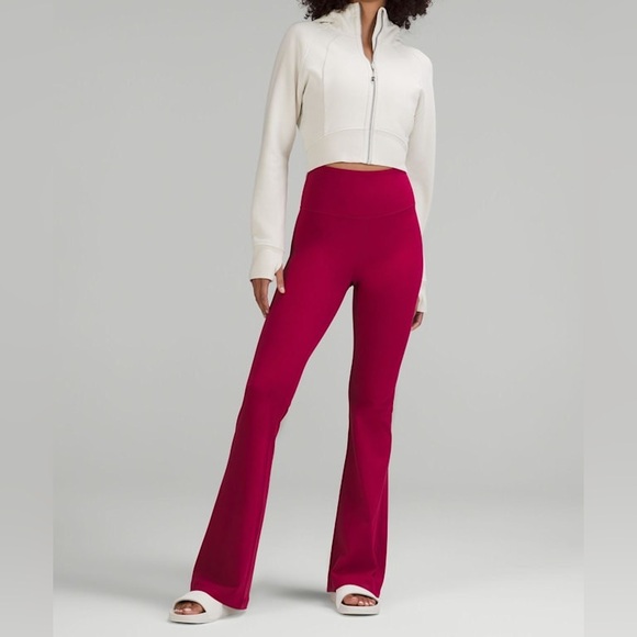 lululemon athletica Pants - Lululemon Groove Nulu Super-High-Rise Flared Pant Regular - Size 2 -Pomegranate